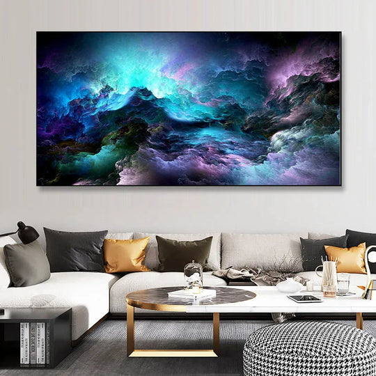 Colorful Abstract Alien Cloud Canvas Wall Art