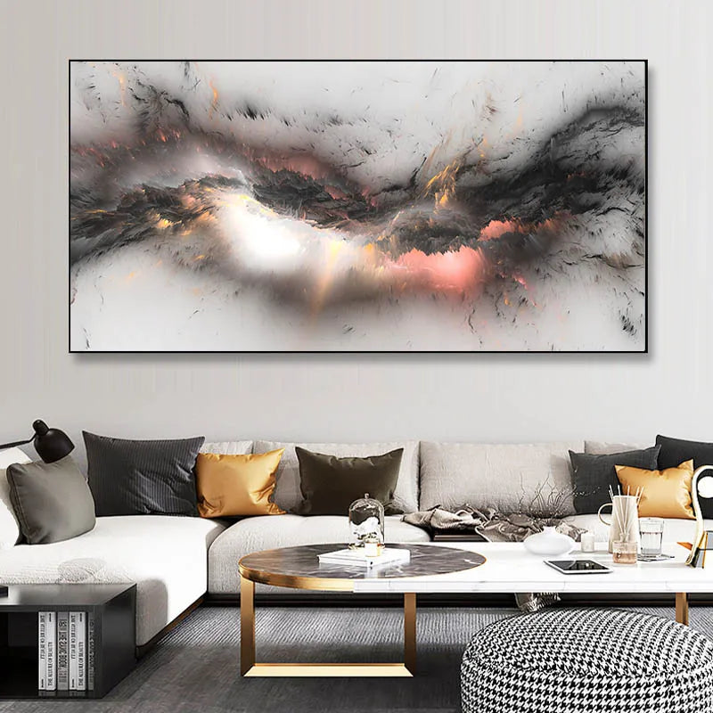 Colorful Abstract Alien Cloud Canvas Wall Art