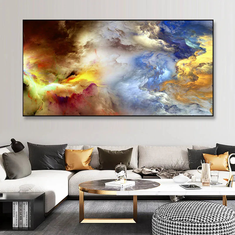 Colorful Abstract Alien Cloud Canvas Wall Art
