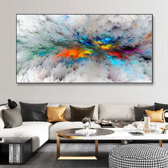 Colorful Abstract Alien Cloud Canvas Wall Art