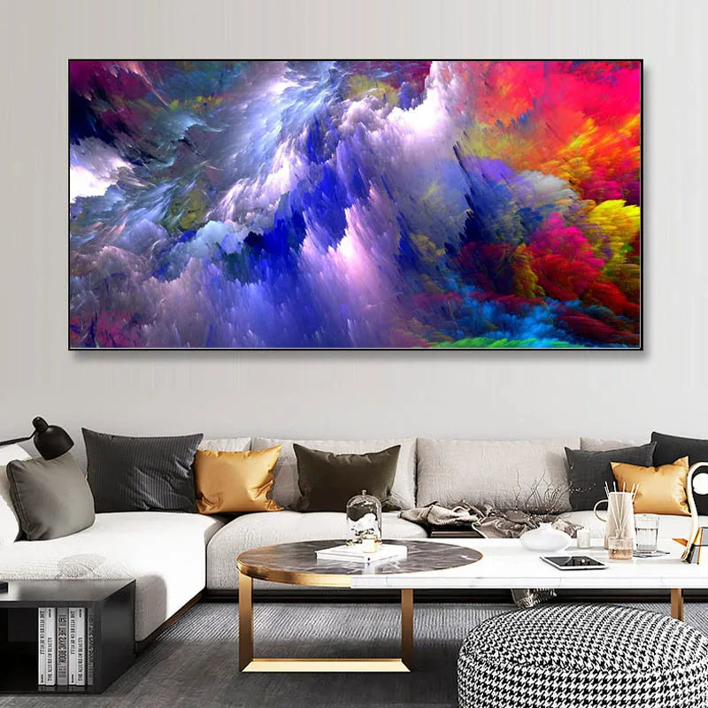 Colorful Abstract Alien Cloud Canvas Wall Art
