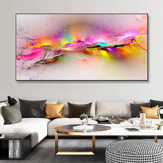 Colorful Abstract Alien Cloud Canvas Wall Art