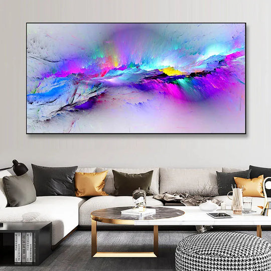 Colorful Abstract Alien Cloud Canvas Wall Art