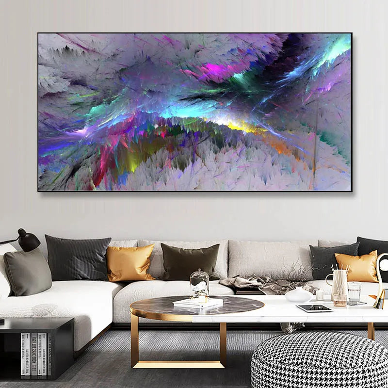 Colorful Abstract Alien Cloud Canvas Wall Art