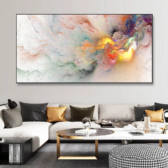 Colorful Abstract Alien Cloud Canvas Wall Art