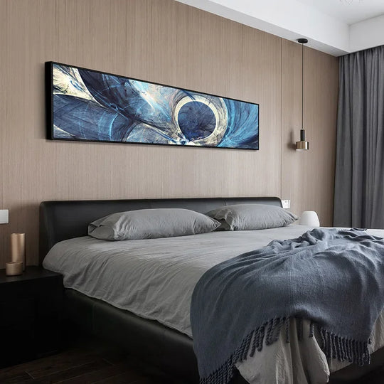 Colorful Abstract Alien Sky Wide Canvas Wall Art