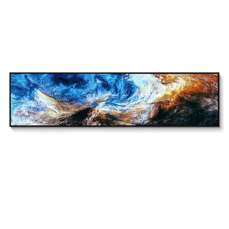 Colorful Abstract Alien Sky Wide Canvas Wall Art