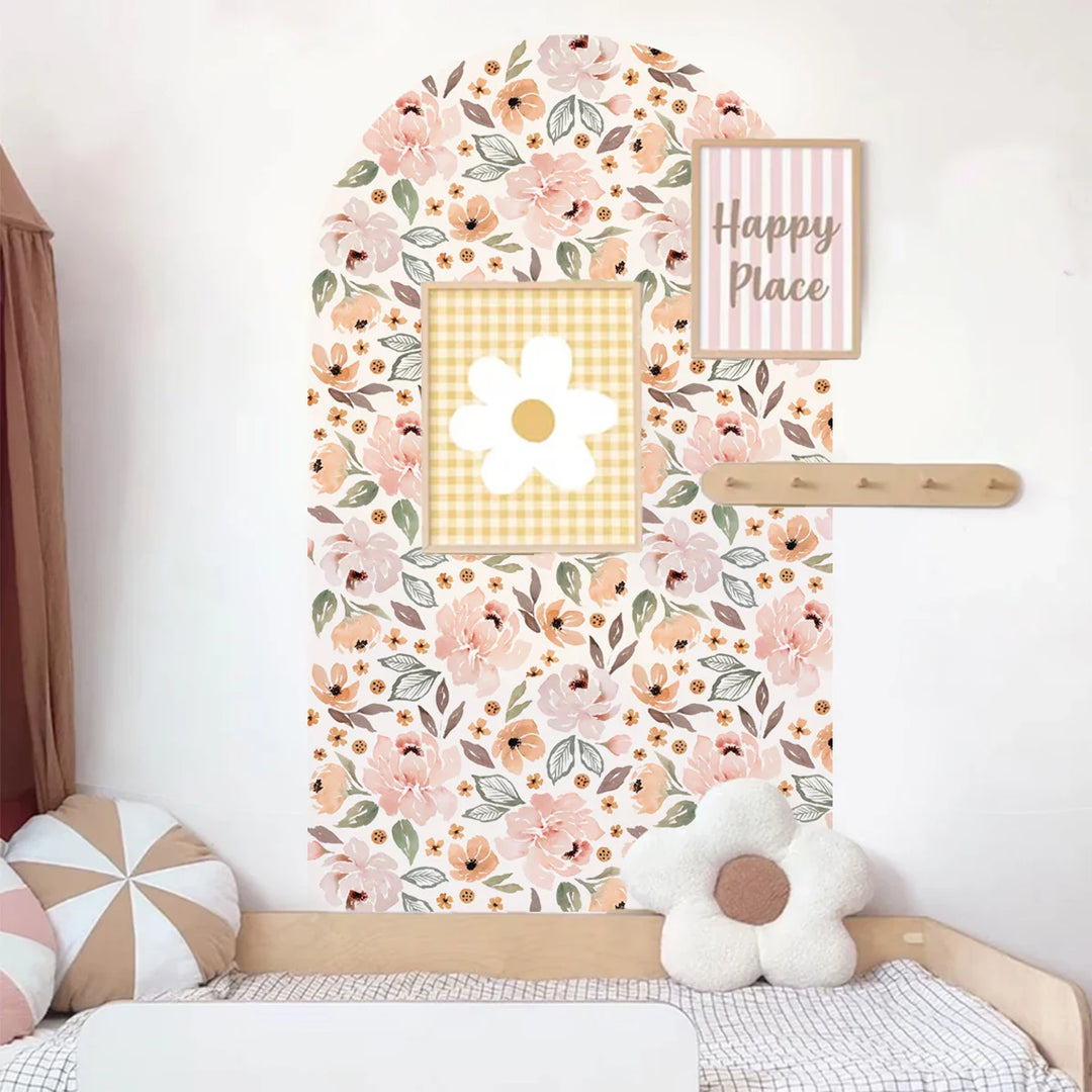 Colorful Floral Arch Wall Mural