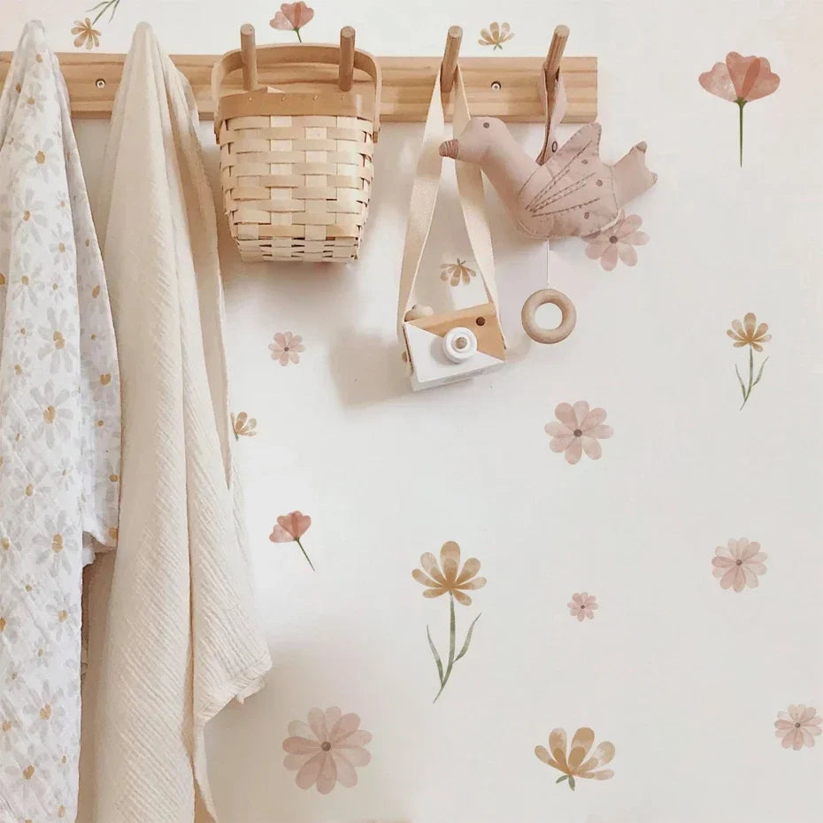 Colorful Wild Meadow Flower Wall Decals