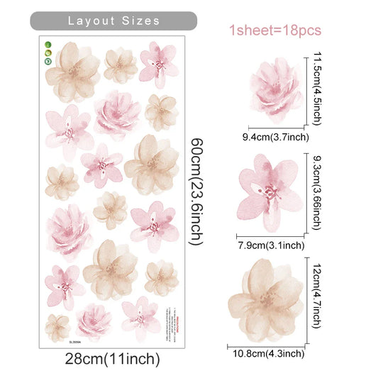 Colorful Wild Meadow Flower Wall Decals