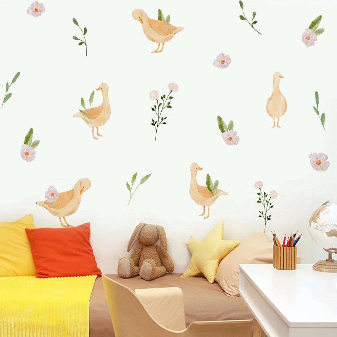Countryside Animals Cartoon Wall Decals For Kids Room Decor