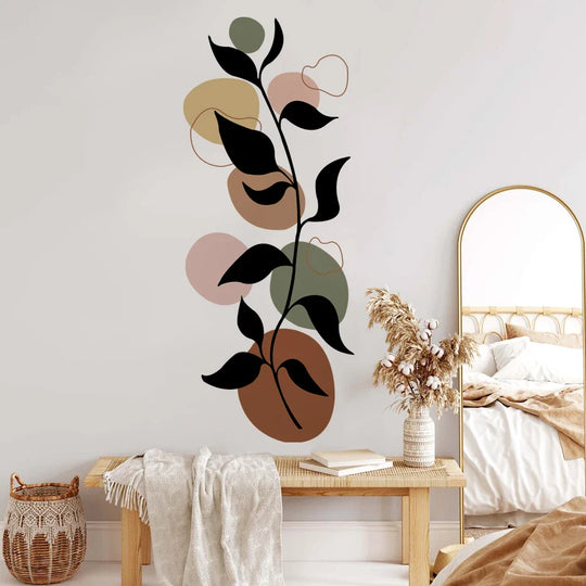 Boho Botanical Geometric Wall Mural Peel and Stick Decal