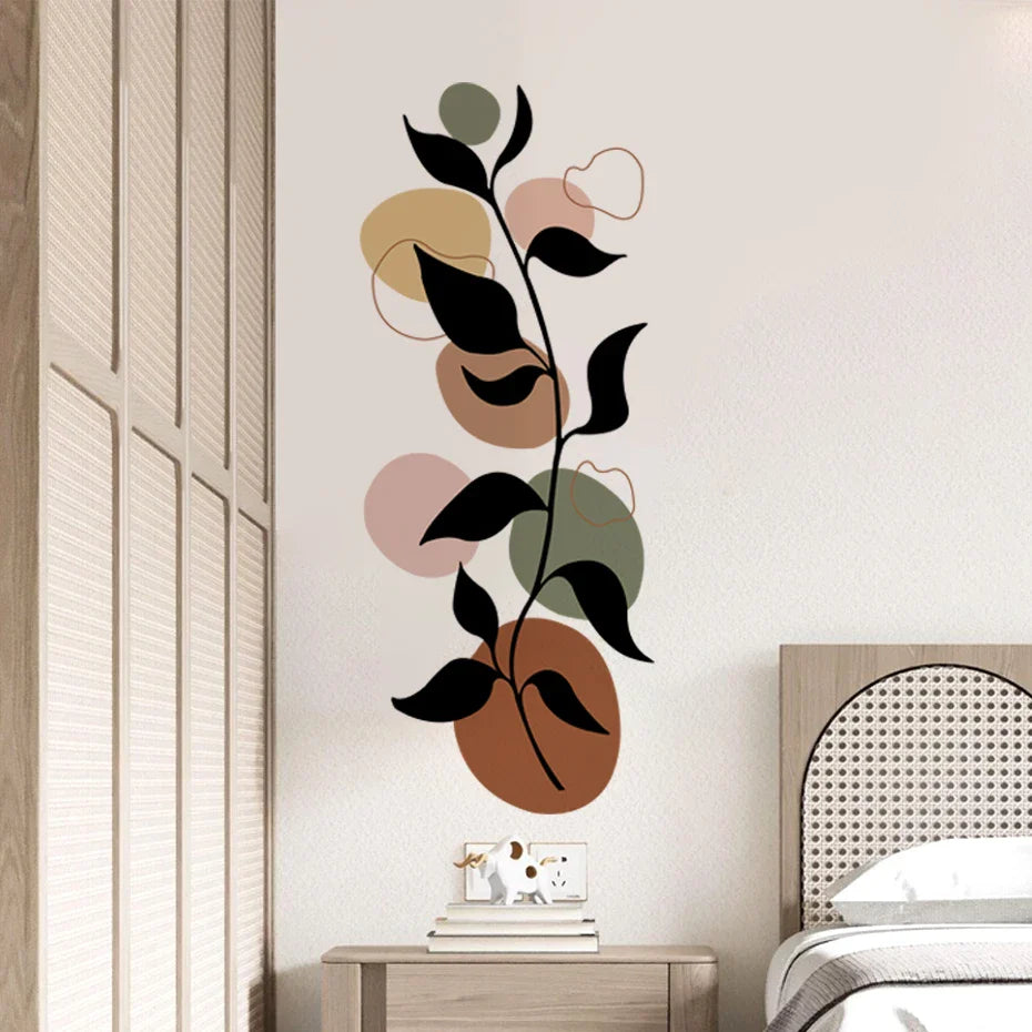 Boho Botanical Geometric Wall Mural Peel and Stick Decal