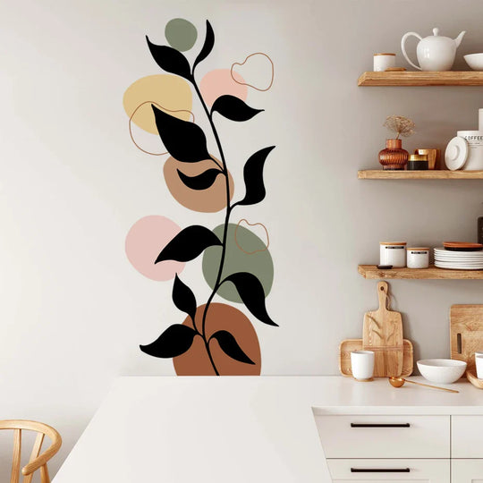 Boho Botanical Geometric Wall Mural Peel and Stick Decal