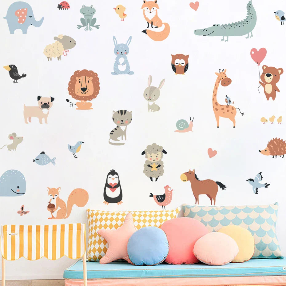Cute Cartoon Animal Wall Stickers