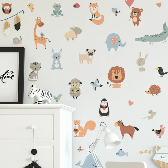 Cute Cartoon Animal Wall Stickers