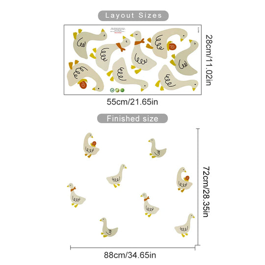 Cute Cartoon Duck Wall Decals For Nursery And Kids Room