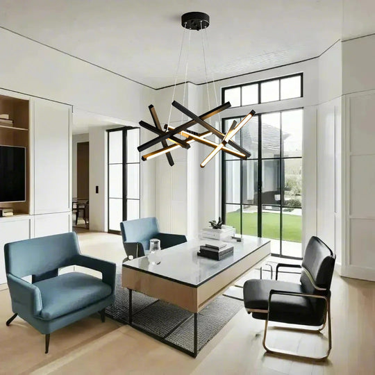 8-Light Modern LED – Sputnik Chandelier Stylish Ceiling Lighting