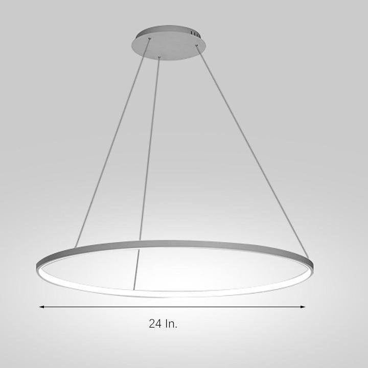 24'' Acrylic Big Ring Opal Shade LED Pendant Light