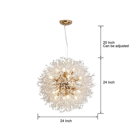 24" Shrub Inspired LED Vintage Chandelier Pendant Light