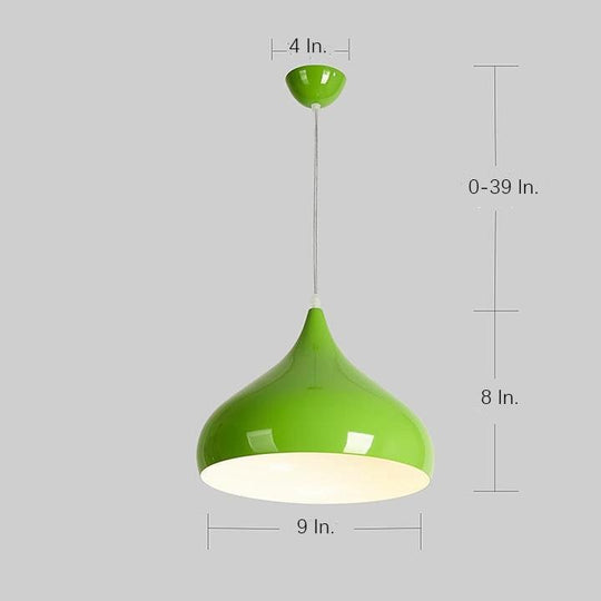 9 Inch LED Halogen Incandescent Metal Dome Bowl Pendant Downlight Light