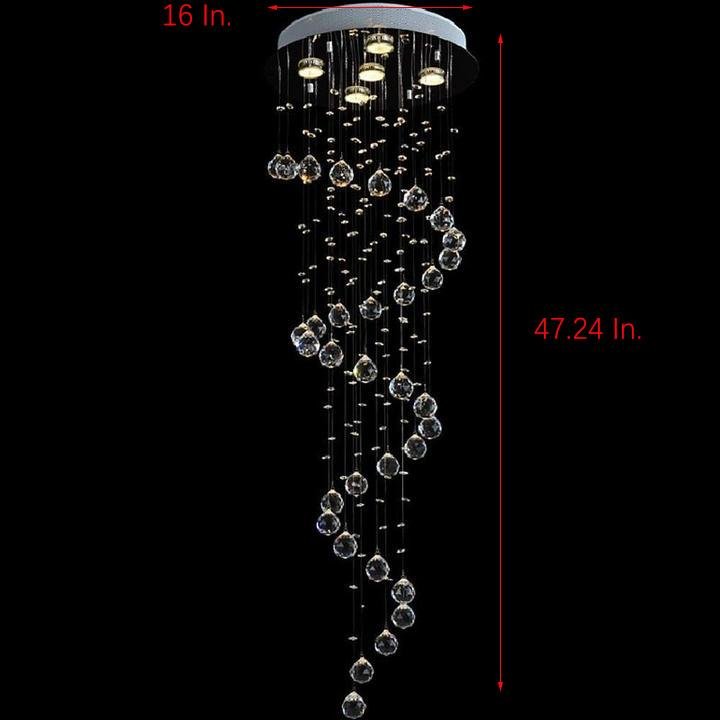 Modern Spherical Crystal LED Chandelier