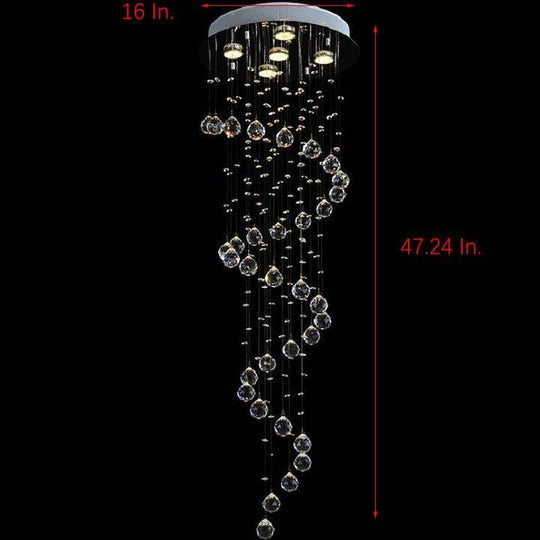 Modern Spherical Crystal LED Chandelier