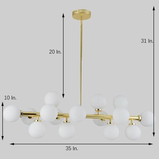 35'' LED 16-Bulb Molecular Pendant Lighting Fixture