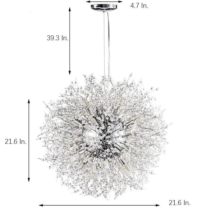 Round Design Crystal Metal LED Antique Chandelier – Kitchen Pendant Lighting