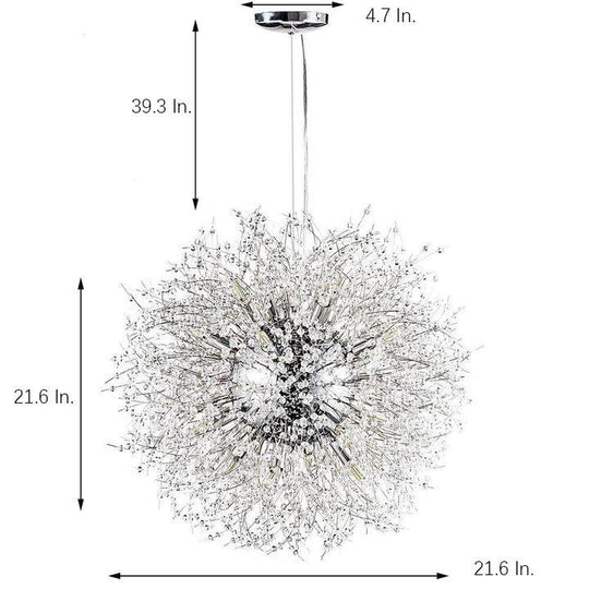 Round Design Crystal Metal LED Antique Chandelier – Kitchen Pendant Lighting