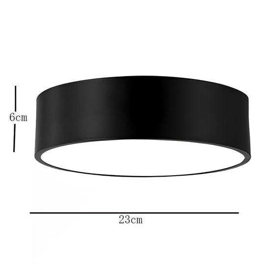 Thick Cylindrical LED Black Modern Ceiling Lights – Flush Mount Fixture