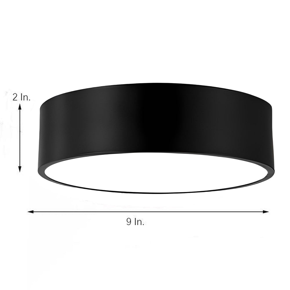 Thick Cylindrical LED Black Modern Ceiling Lights – Flush Mount Fixture