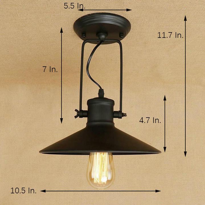 Round Metal Coastal Pendant Light with Large Dynamic LED Bulb