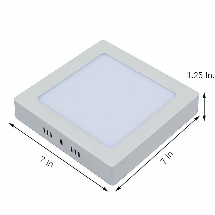 Square Metal Plastic LED Modern Bathroom Flush Mount Ceiling Light