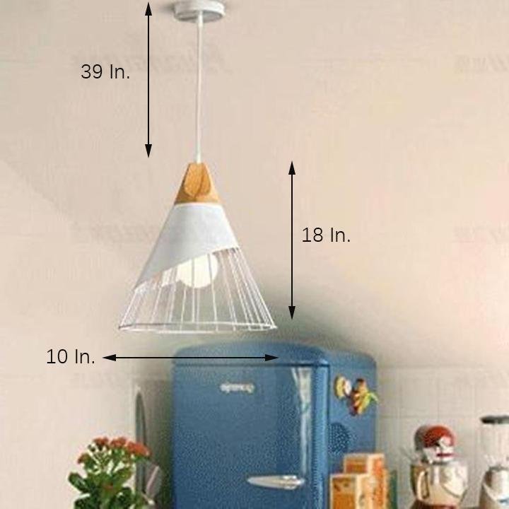 Rustic Conical Lantern LED Pendant Light