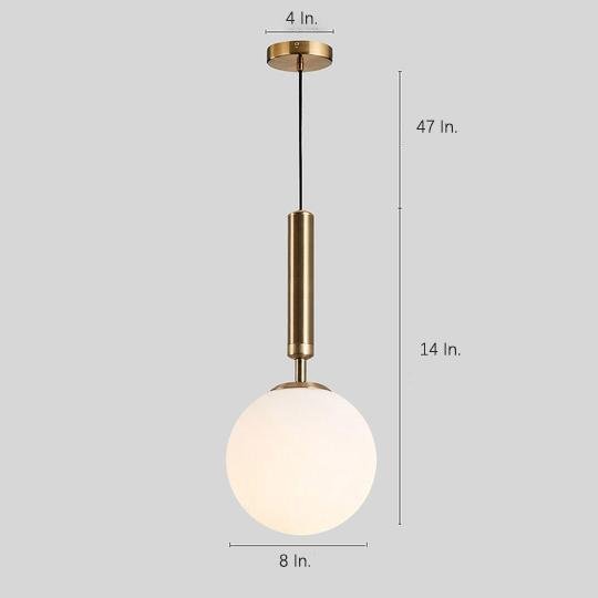 Globe-Shaped Electroplated Glass LED Pendant Light