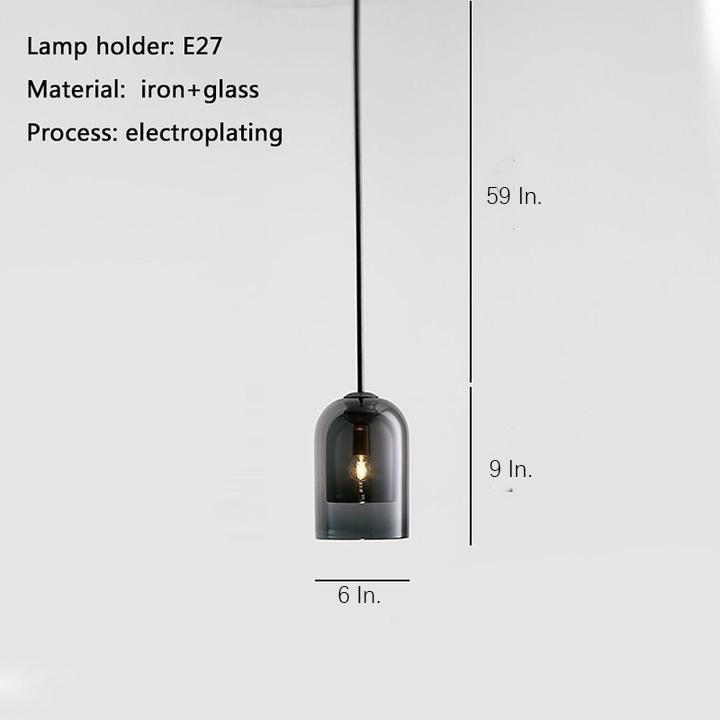 Industrial Electroplated Glass LED Pendant Light