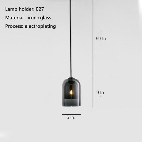Industrial Electroplated Glass LED Pendant Light