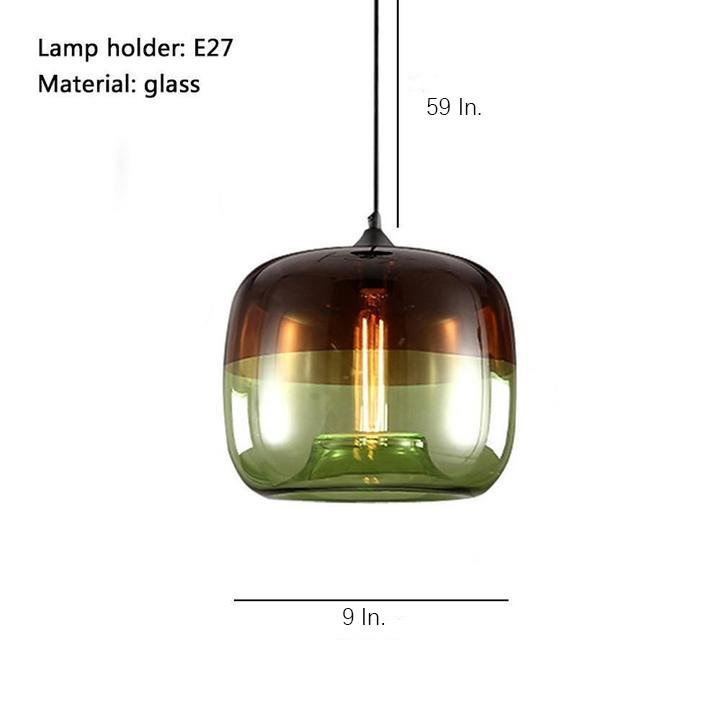 Multi Colored Glass Pendant Light Artistic Globe Dining Room Lighting
