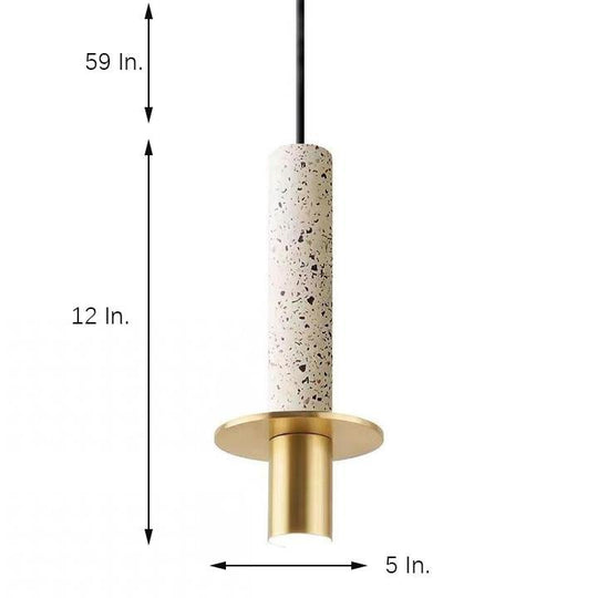 Cylindrical Glass Shade LED Pendant Ceiling Light
