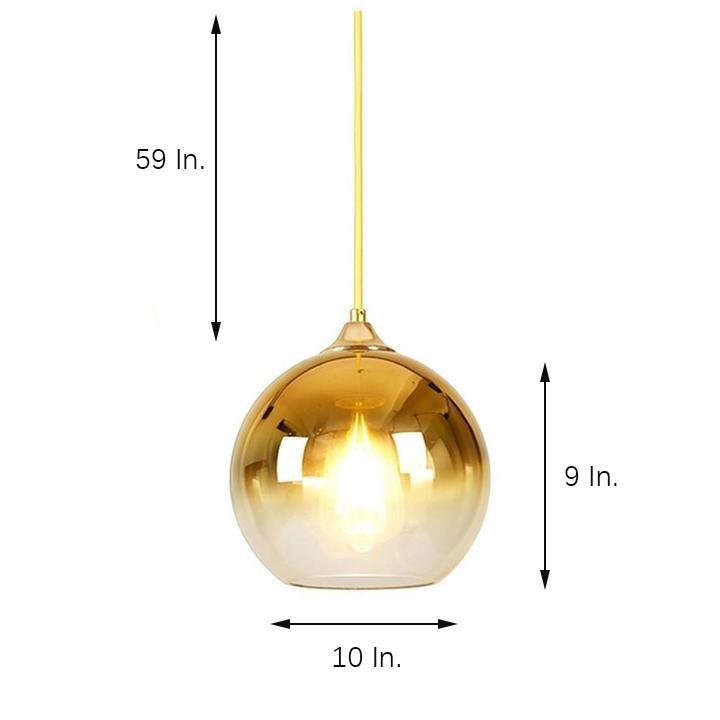 Gradient Color Glass Globe Pendant Light