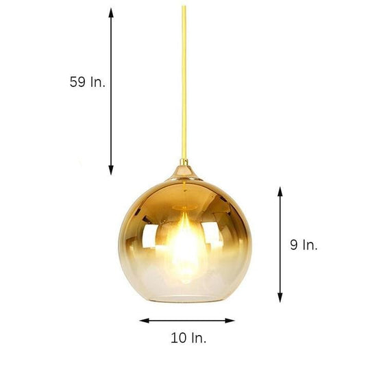 Gradient Color Glass Globe Pendant Light