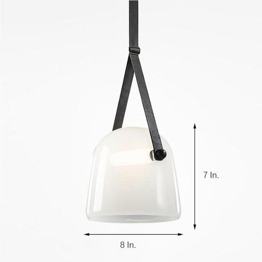 Unique Glass & Metal LED Industrial Pendant Light