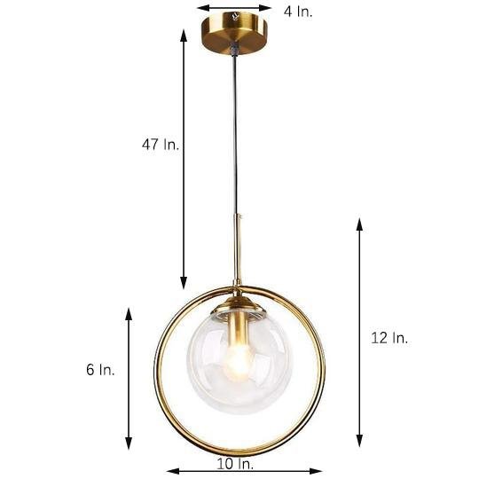 LED Bedside Industrial Nordic Glass Pendant Light