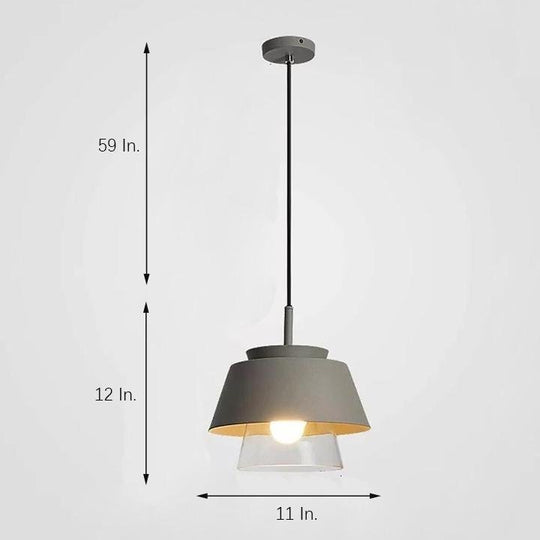 Traditional Metal Glass LED Modern Pendant Light Hanging Lamp