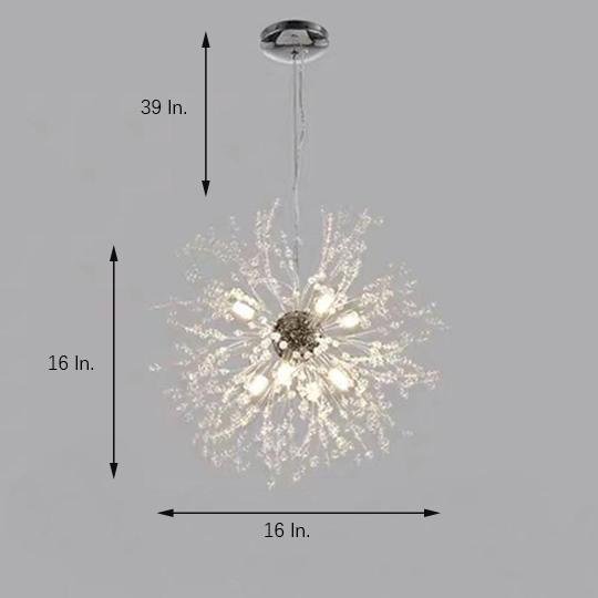 Innovative Modern Globe Design Dandelion Crystal Chandelier