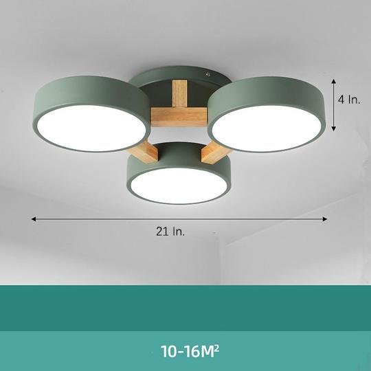 3-Circle LED Flush Mount Ceiling Light with Frosted Shades