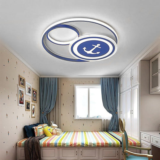 Novelty Circular Dimmable LED Modern Flush Mount Ceiling Light