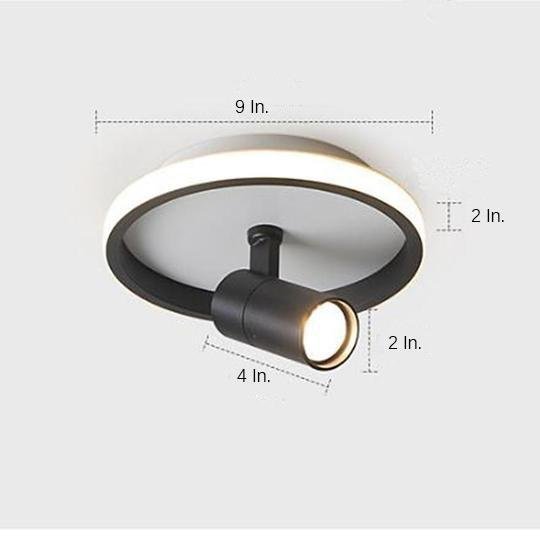 Circular LED Modern Ceiling Light with Adjustable Spotlight