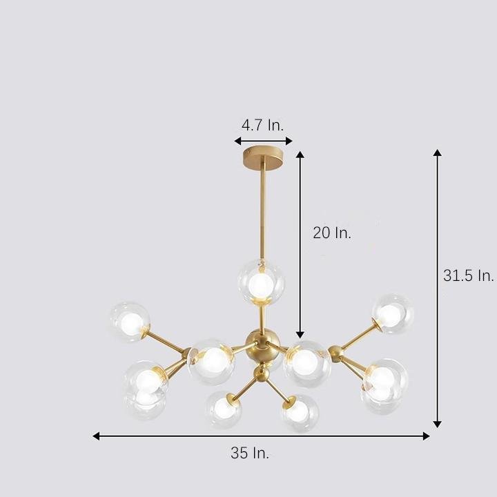 Radiant Beauty 12-Light Sputnik LED Chandelier